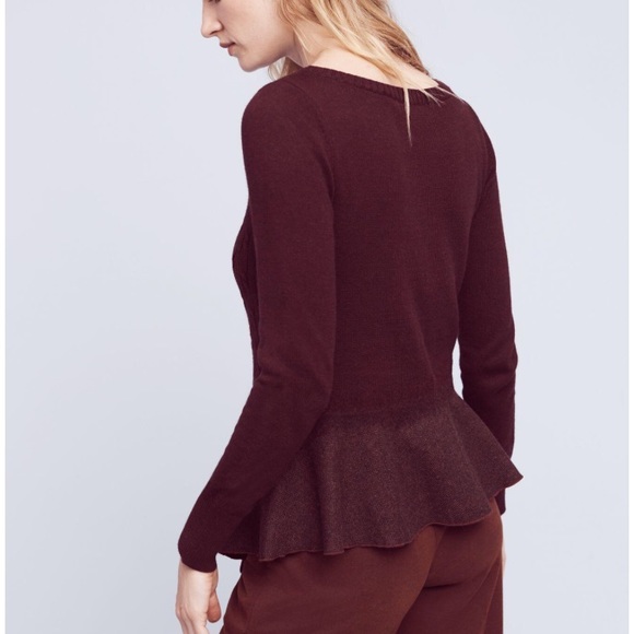 Anthropologie Audrey Peplum Pullover! - Picture 4 of 8